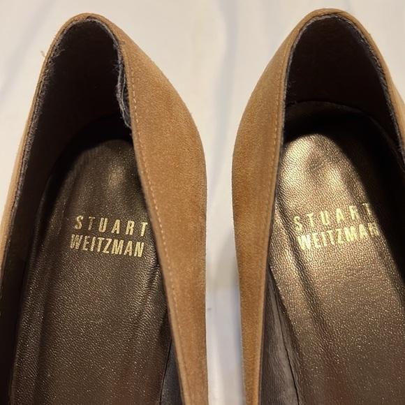 STUART WEITZMAN CAMEL SUEDE PUMPS, sz 7.5 BUSINESS, DRESS, LUXURY - Picture 5 of 12